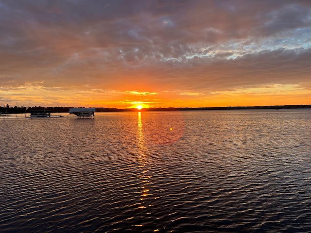 water view with a dock