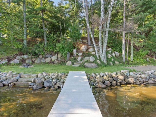 view of dock area