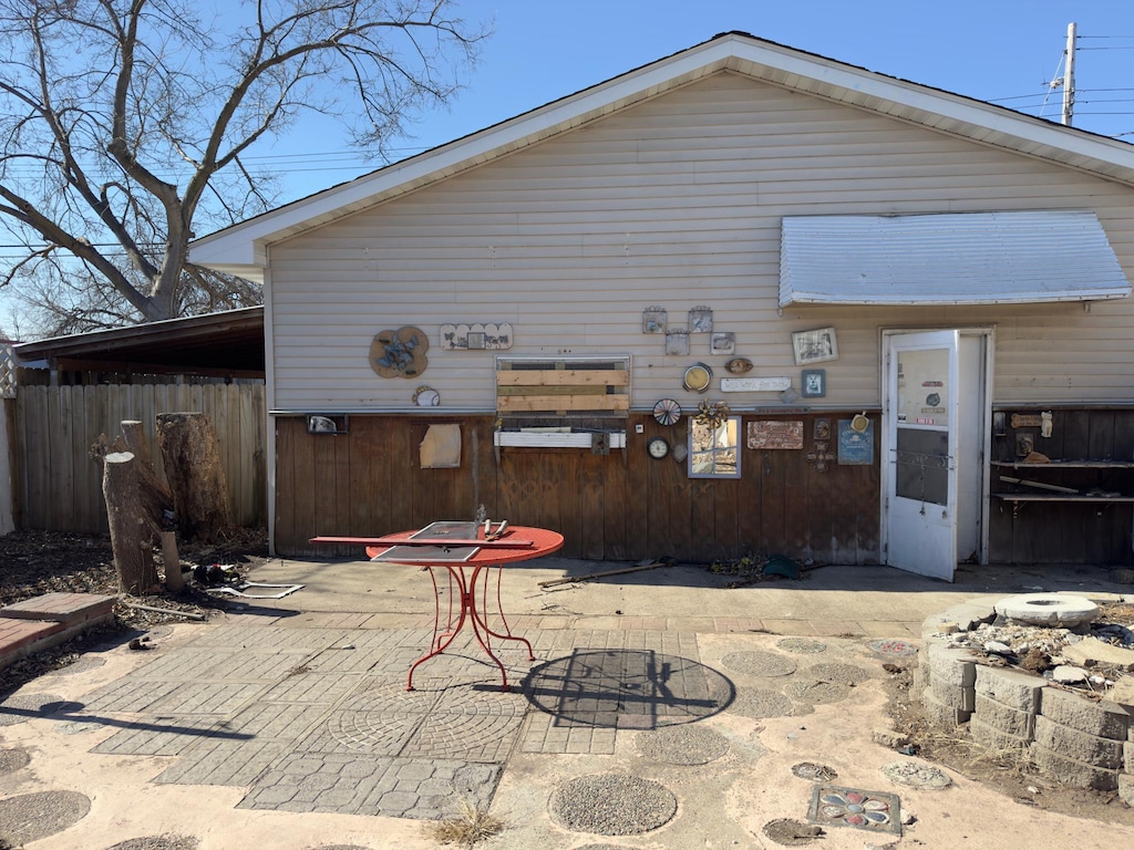 view of patio with fence