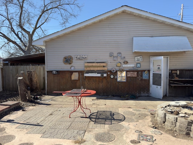 view of patio with fence