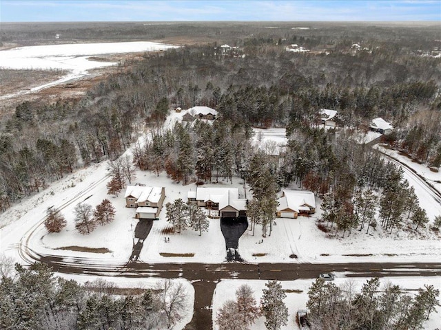 view of snowy aerial view