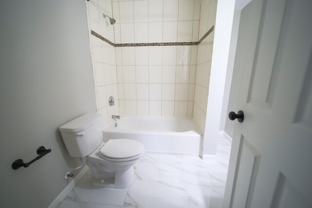 690 Western Ave N, Saint Paul, MN 55103 - full bathroom featuring bathing tub / shower combination and marble finish flooring