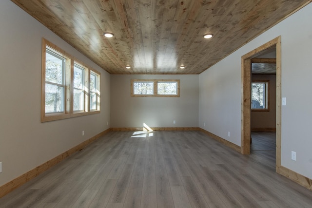 9806 County Road 144, Brainerd, MN 56401 - unfurnished room featuring recessed lighting, wooden ceiling, and wood finished floors