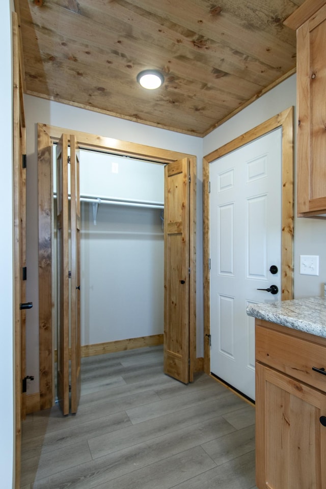 9806 County Road 144, Brainerd, MN 56401 - corridor featuring wood ceiling and light wood-style floors