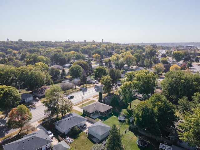 aerial view with a residential view