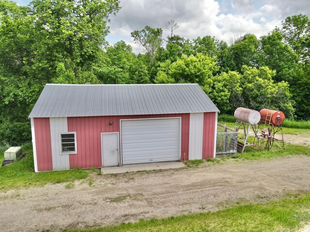 34257 Dusty Trl, Frazee, MN 56544 - detached garage featuring dirt driveway