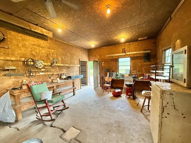 34257 Dusty Trl, Frazee, MN 56544 - misc room with a workshop area and unfinished concrete flooring