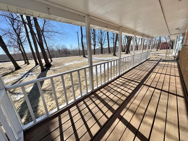 34257 Dusty Trl, Frazee, MN 56544 - view of wooden terrace