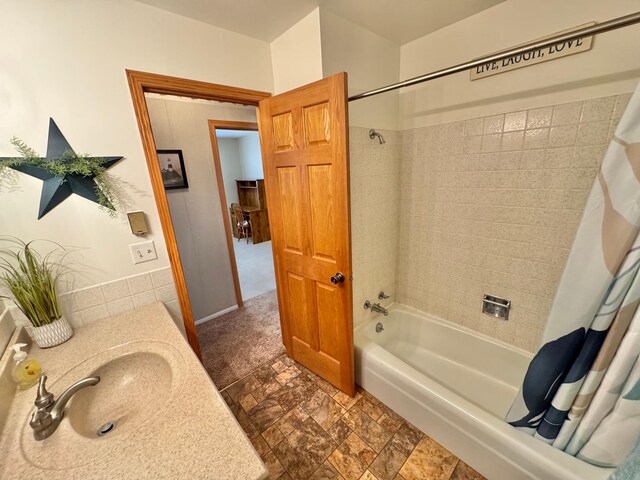 34257 Dusty Trl, Frazee, MN 56544 - bathroom with shower / tub combo and vanity