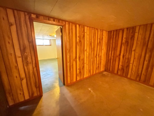 34257 Dusty Trl, Frazee, MN 56544 - spare room featuring wood walls