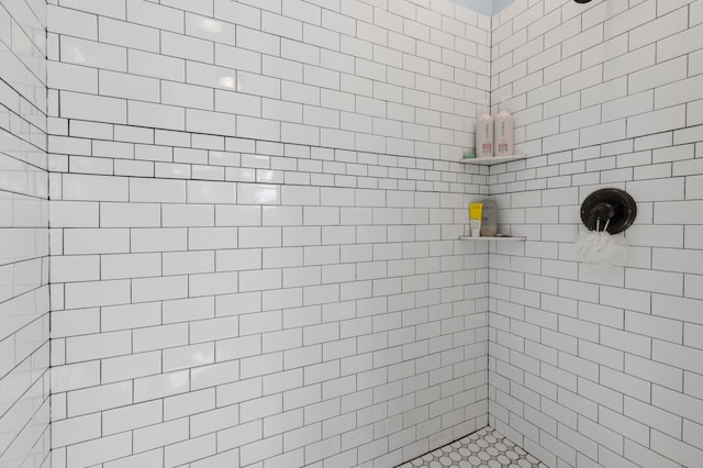 full bathroom featuring a tile shower