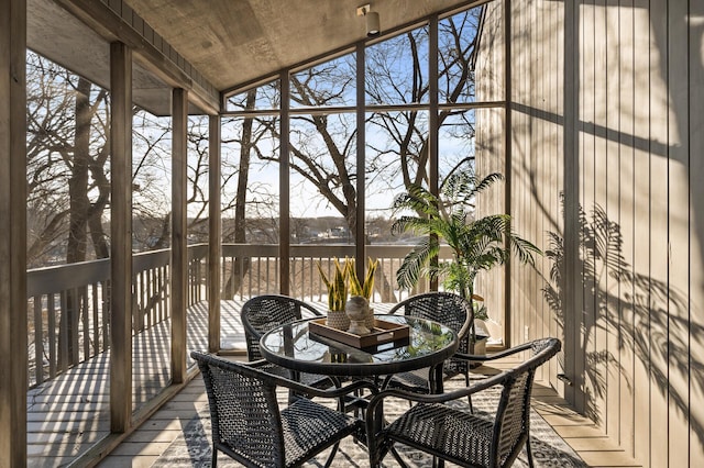 view of sunroom