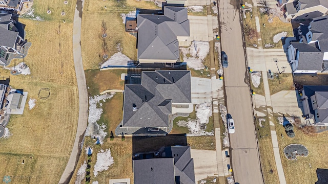 aerial view featuring a residential view