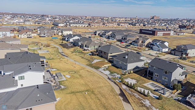 drone / aerial view with a residential view