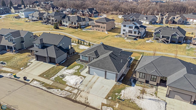 birds eye view of property featuring a residential view