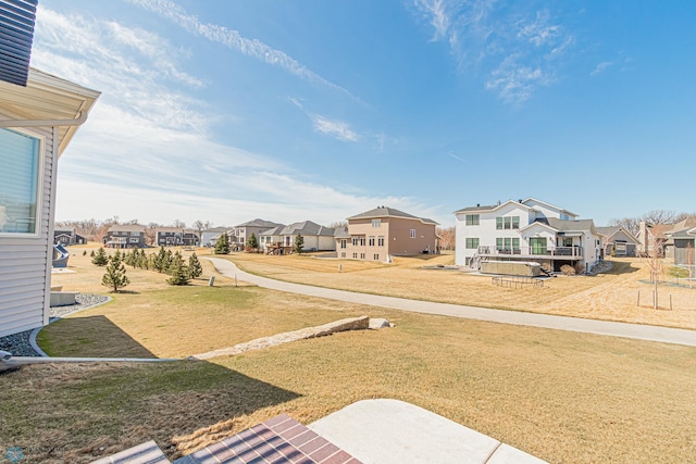 view of yard with a residential view