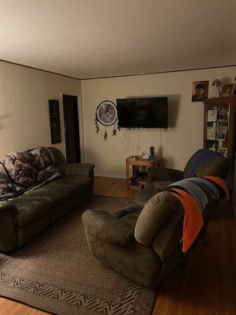 living room featuring wood finished floors