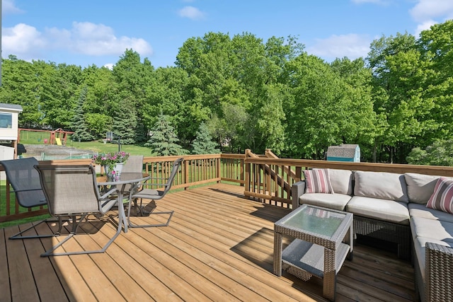 4514 Mcallister Ave NE, Saint Michael, MN 55376 - deck featuring outdoor lounge area and outdoor dining area