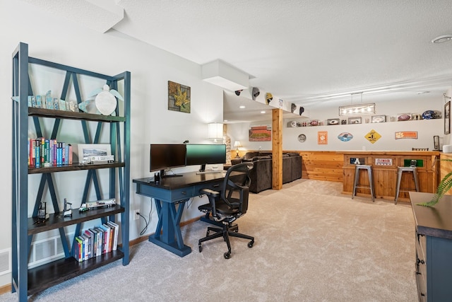 4514 Mcallister Ave NE, Saint Michael, MN 55376 - carpeted home office with bar