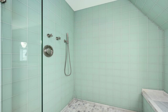 full bathroom with tiled shower