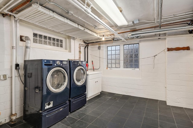 laundry room with cabinet space and washer and dryer