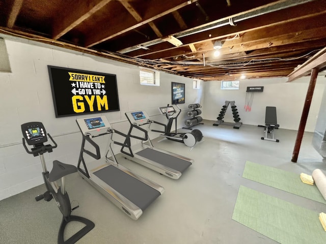 view of workout area