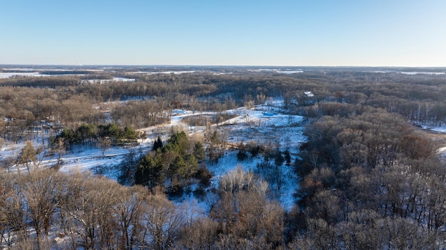 bird's eye view with a forest view