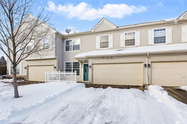 view of property featuring a garage