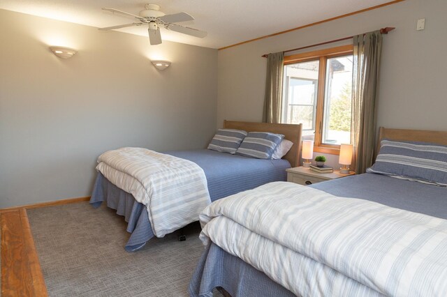 bedroom with a ceiling fan