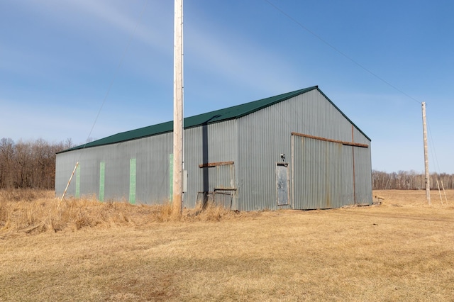 view of pole building
