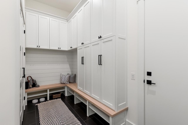 mudroom featuring tile patterned floors