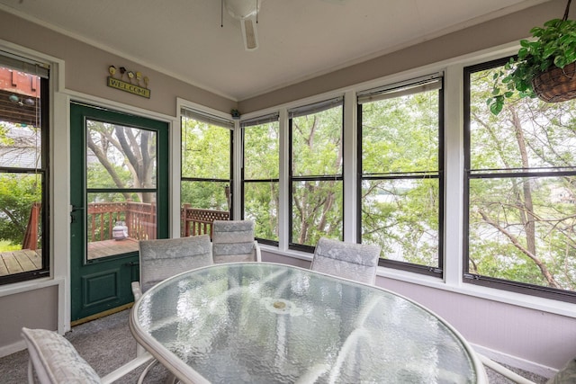 view of sunroom