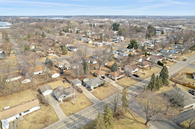 aerial view with a residential view