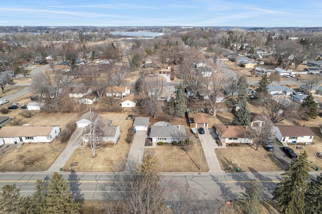 aerial view with a residential view