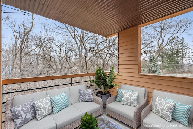 balcony with an outdoor living space