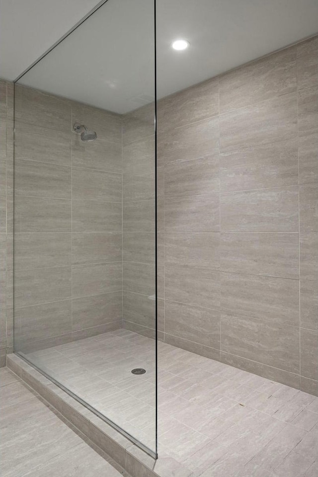 bathroom with a walk in shower