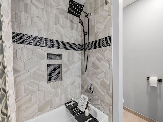 bathroom with shower / tub combination