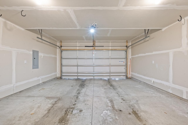 garage with electric panel