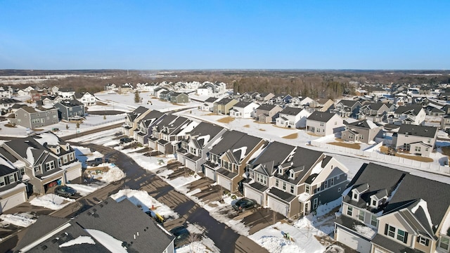 bird's eye view with a residential view