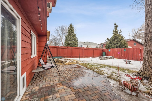 view of patio / terrace featuring a fenced backyard