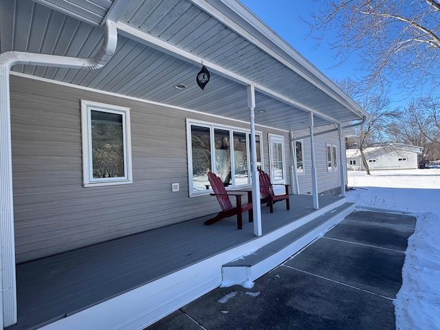 exterior space featuring a porch