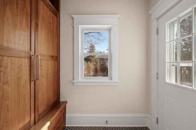 mudroom featuring baseboards