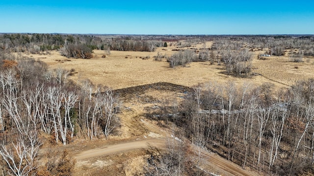 drone / aerial view featuring a rural view