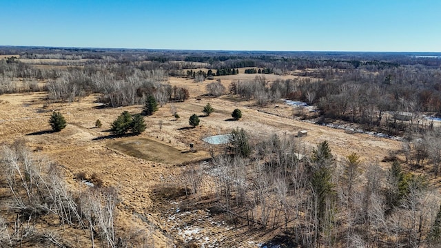 aerial view with a rural view