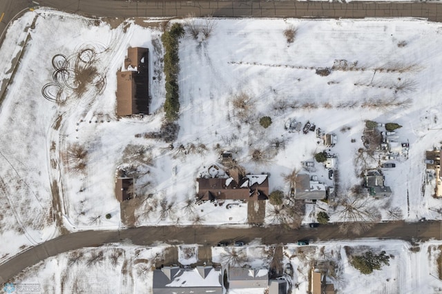 view of snowy aerial view