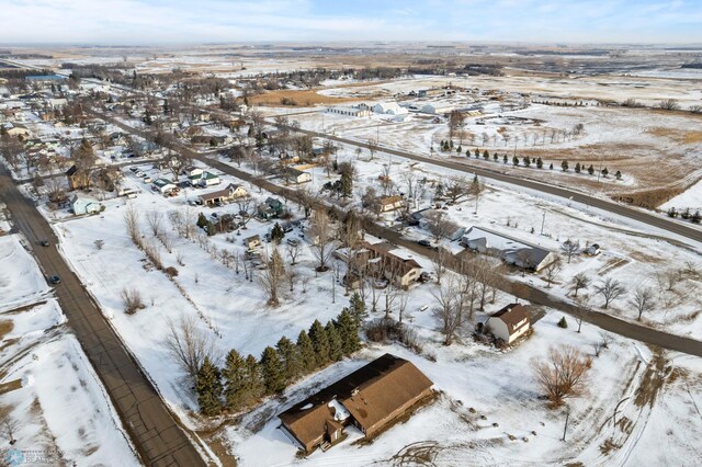 289 2nd St SW, Forman, ND 58032 - snowy aerial view with a residential view