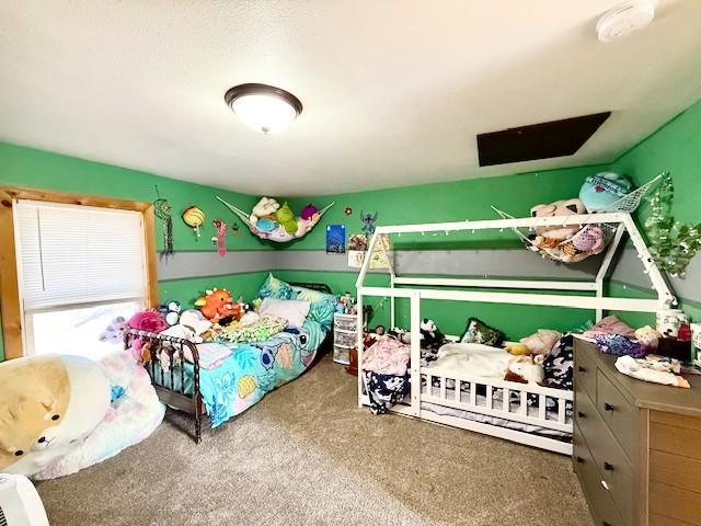 bedroom with carpet floors