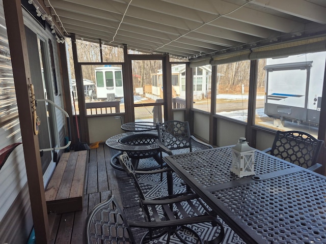 view of sunroom / solarium