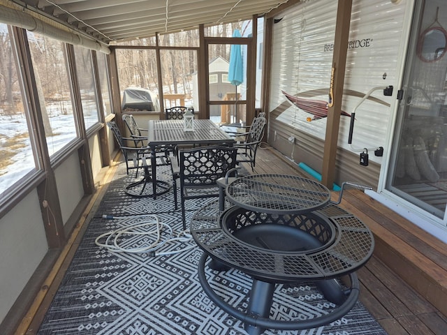 view of sunroom