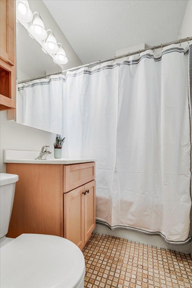 79 Western Ave N Unit 305, Saint Paul, MN 55102 - full bathroom with toilet, vanity, and a textured ceiling